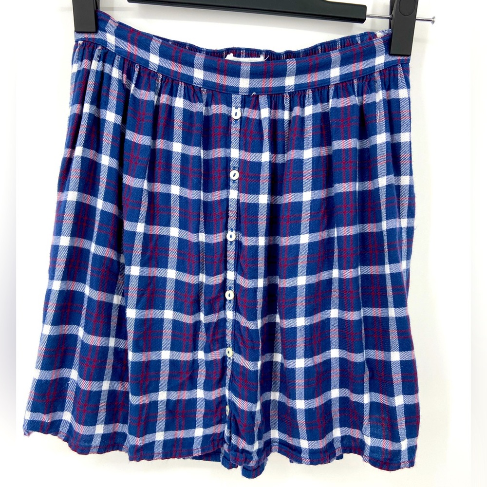 Abercrombie & Fitch Plaid‎ Mini Skirt Elastic Waist Size XS